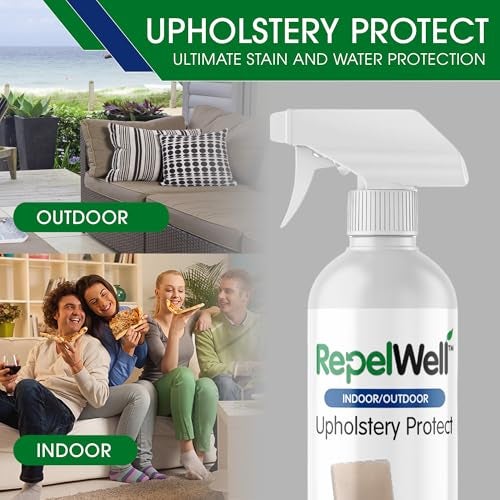 RepelWell Upholstery Protect Stain & Water Repellent Spray (12oz) Eco-Friendly, Pet-Safe Spray Keeps Your Fabric, Leather & Suede Upholstery Looking Like New - Image 3