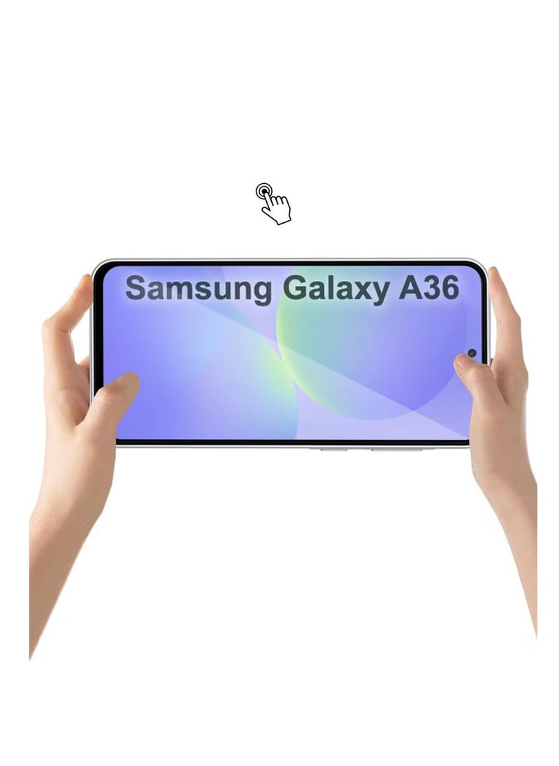 Raxoom Samsung Galaxy A36 Screen Protector â€“ Full Coverage 9H Tempered Glass with HD Clarity and Anti-Fingerprint Coating â€“ Ultra-Clear, Edge-to-Edge Fit, Bubble-Free Easy Installation, Scratch-Resistant Protection for Galaxy A36 2025 - Image 2