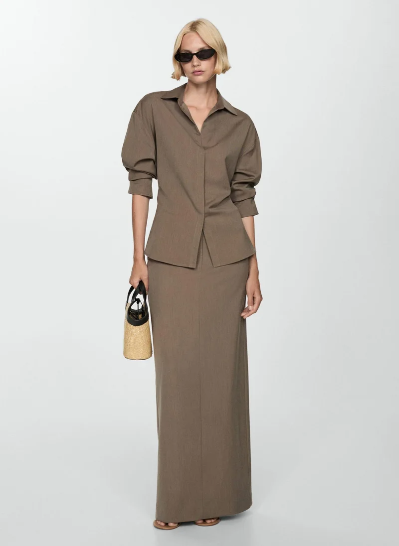 مانجو Concealed Button Shirt