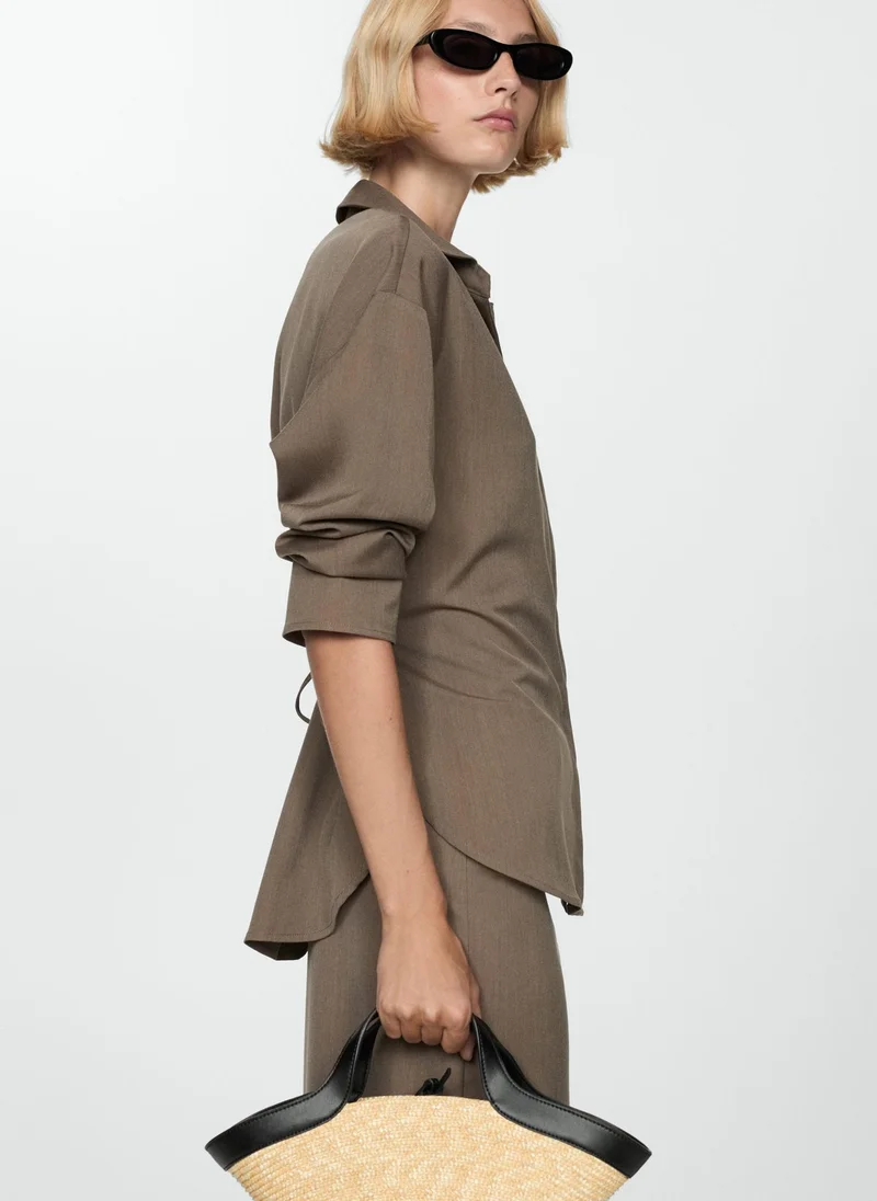 مانجو Concealed Button Shirt