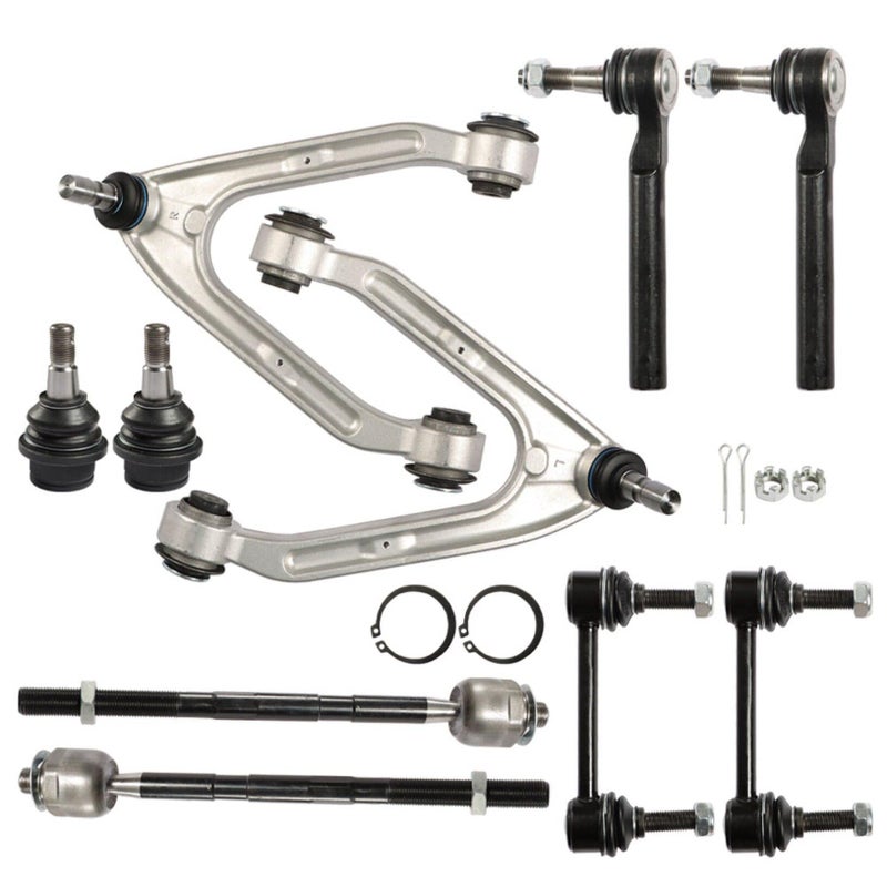 LABLT ES800762 EV800609 10Pcs Front Upper and Lower Control Arm Ball Joint Tie Rod End Sway Bar Link LH  RH Replacement for Hummer H3 20062010