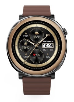 HiFuture HiFuture AURORA Smartwatch, 1.43 Inch Amoled Display, Wireless Calling, Magnetic Strap, Syntra AI, IP68 Waterproof, Heart Rate Monitoring, Sleep Quality Analysis, Sports Mode, Brown  - Image 1