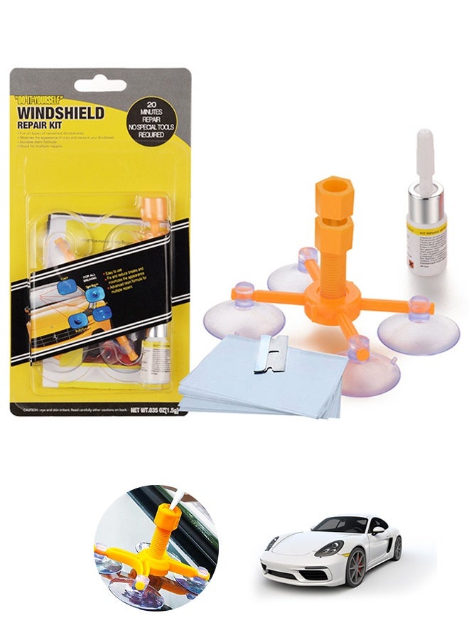 Car Windshield Repair Kit - Windshield Chip Repair Kit with Windshield Repair Resin for Fix Auto Glass Windshield Crack Chip Scratch - Image 1