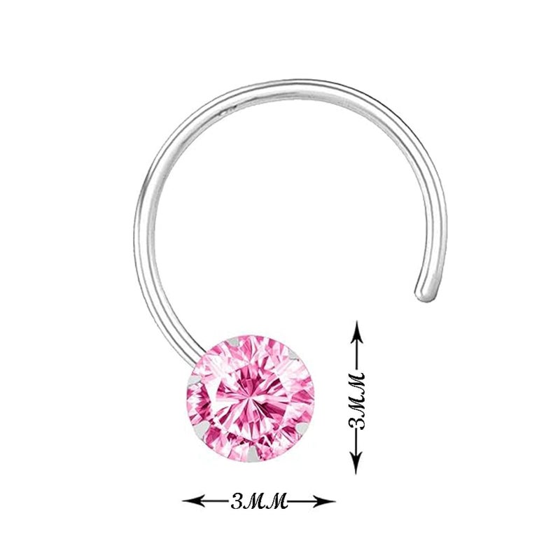 SHREE EMPORIUM دبوس أنف فضة 925 مع حجر - تصميم أنيق وبسيط - Image 3