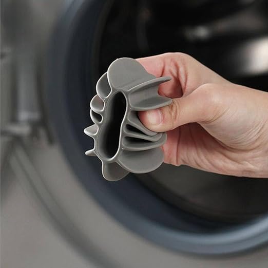 Caltero Washer Balls Reusable Laundry Balls Scrubbing Balls Gray White Washing Machine Special Ball Silicone Tidy Clothes Deep Cleaning AntiWinding Laundry Washing Balls Pack of 6 2024 - Image 2