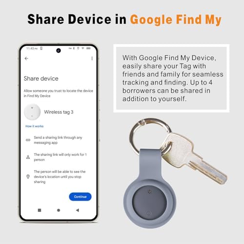 Reyke 2025 Upgraded Android Air Tracker, Bluetooth Tracker Tags for Android Phones, Compatible with Google Find My Device, Item Locator for Luggage, Keys, Backpack - Image 3