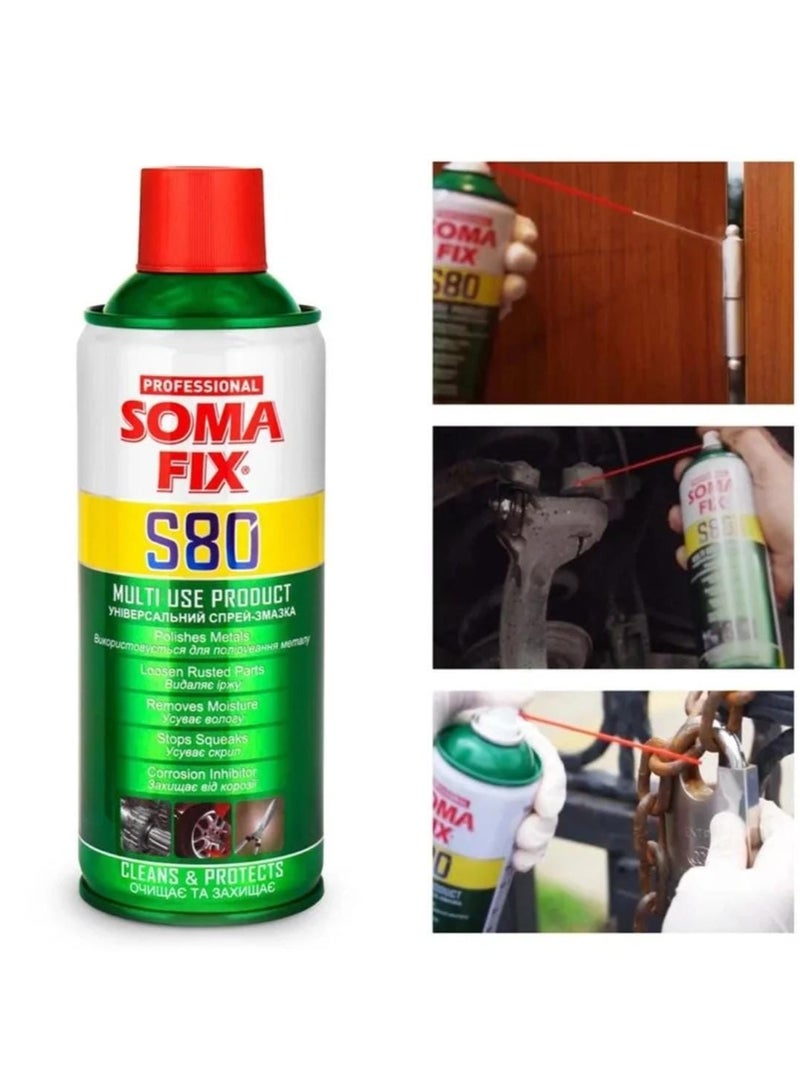 سومافيكس سوما فيكس S80 بخاخ تشحيم متعدد الاستخدامات - ينظف ويحمي ويزيل الصدأ والرطوبة - Image 2