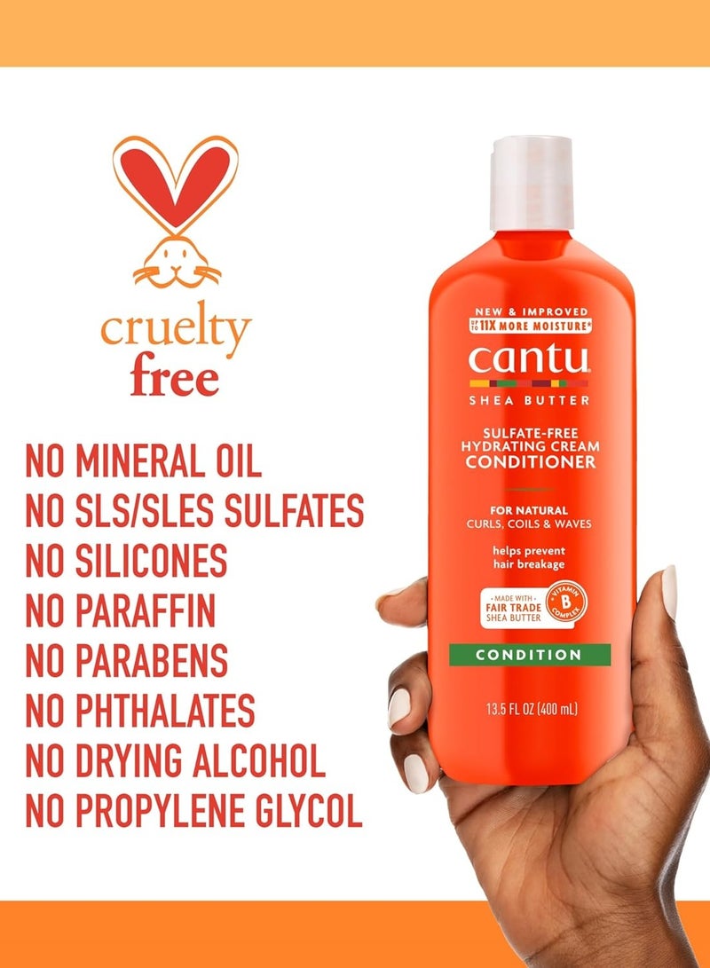 CANTO Cantu Sulfate Free Moisturizing Cream Conditioner with Shea Butter 400ml - Image 5
