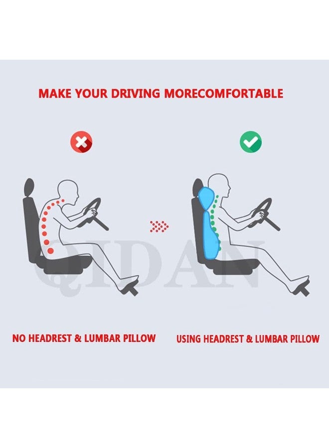 klarako Car Seat Elasticity Lumbar Back Support Cushion Neck Pillow Memory Foam Pad for Cooper ONE S Clubman F54 F55 F56 R55 R56 R57 F60 R60 R61 Hatchback Convertible Countryman - Image 5