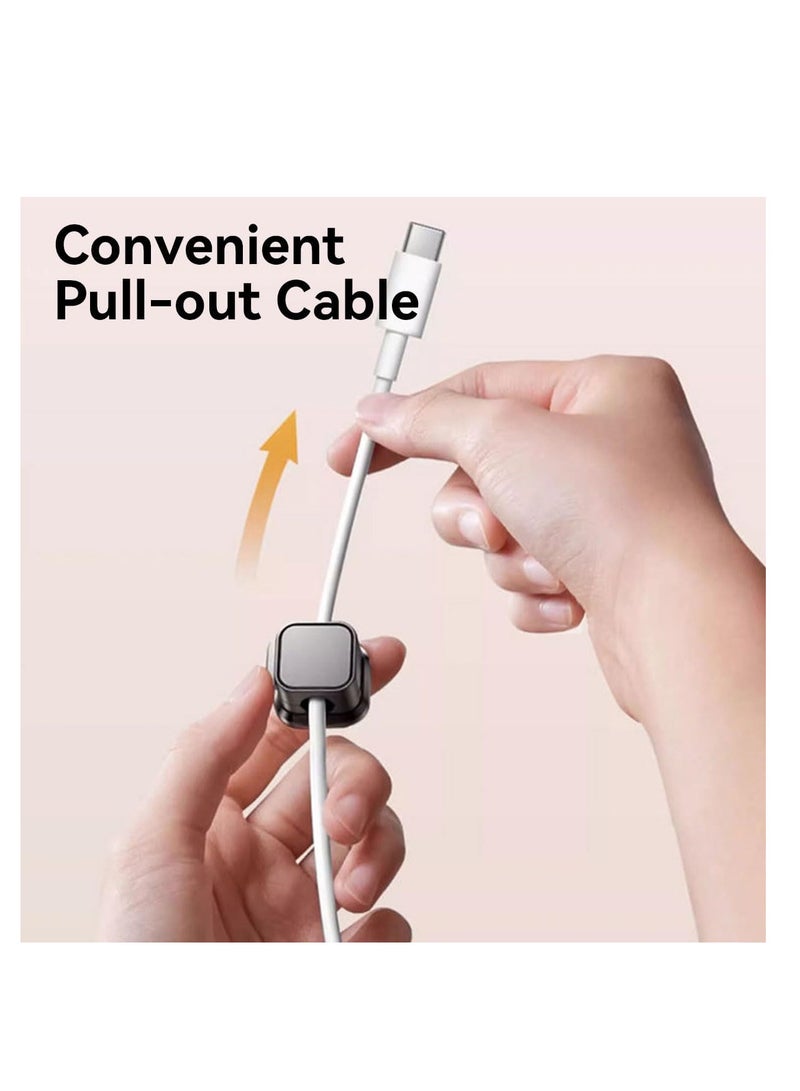 ECVV 6 Pack Magnetic Cable Clips Spring Cable Holder Clips Cable Management Clips Adhesive Cord Wire Holder Keeper for Home Office Desk Phone Car Wall Desktop Nightstand - Image 3
