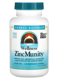 SOURCE NATURALS Wellness ZincMunity 120 Vegetarian Capsules 