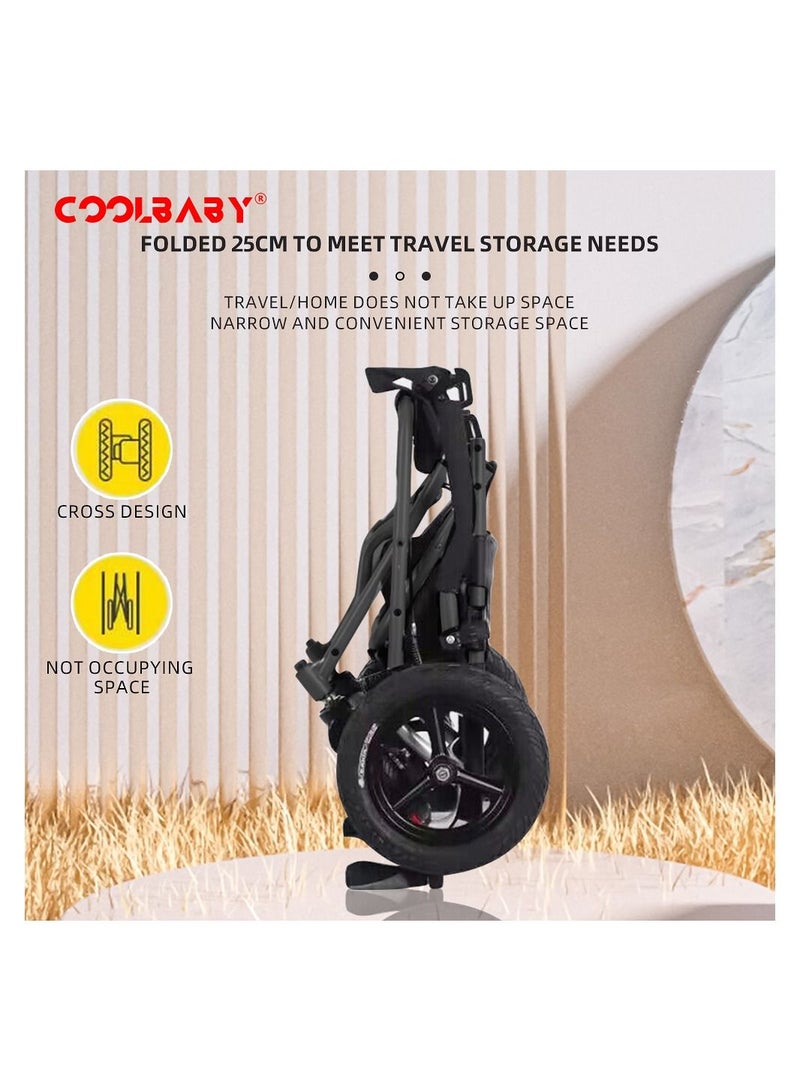 Cool Baby Wheelchair One-touch Folding Easy to Carry with Tricycle Riding with Save Manpower Folding Handrail Wheelchairs Adult Tricycle Trike - Image 3