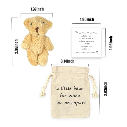 LUOKIFUR Pocket Bear Gift Long Distance Teddy Bear I Love You/Couple Memorial/Missing You Gift (we are Apart) - Image 2