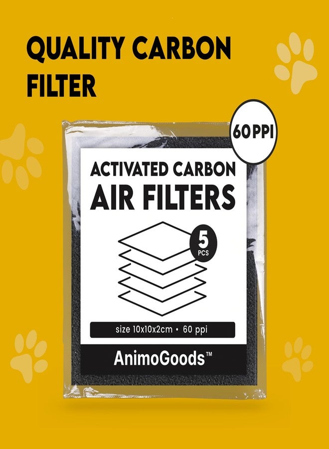 AnimoGoods 5 Activated Carbon Filter Sheets - Odor Filters for Outdoor Dog Poop Trash Can - Indoor Kitchen Compost Bucket and Recycle Bin - Image 2