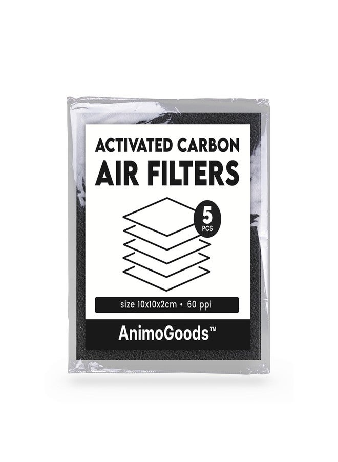 AnimoGoods 5 Activated Carbon Filter Sheets - Odor Filters for Outdoor Dog Poop Trash Can - Indoor Kitchen Compost Bucket and Recycle Bin - Image 1