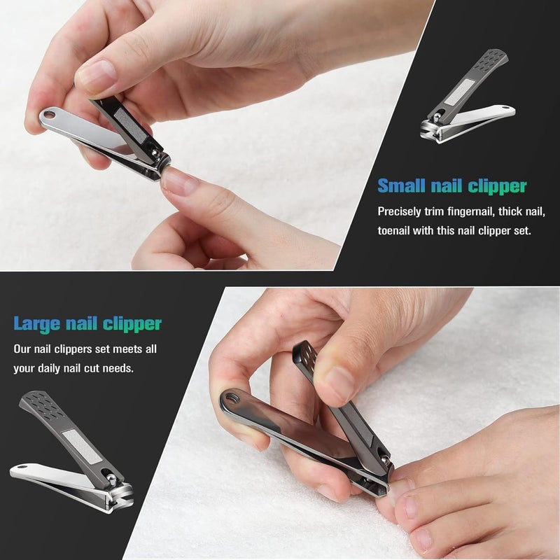 FVION Stainless Steel Nail Clippers, Professional Nail Clippers and Nail File, Perfect for Men and Women Precision made - Image 3