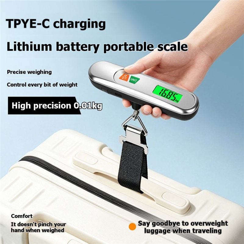 Portable High-Precision Electronic Digital Scale Rechargeable Handheld 0.5-50KG for Express Delivery and Luggage - Image 4