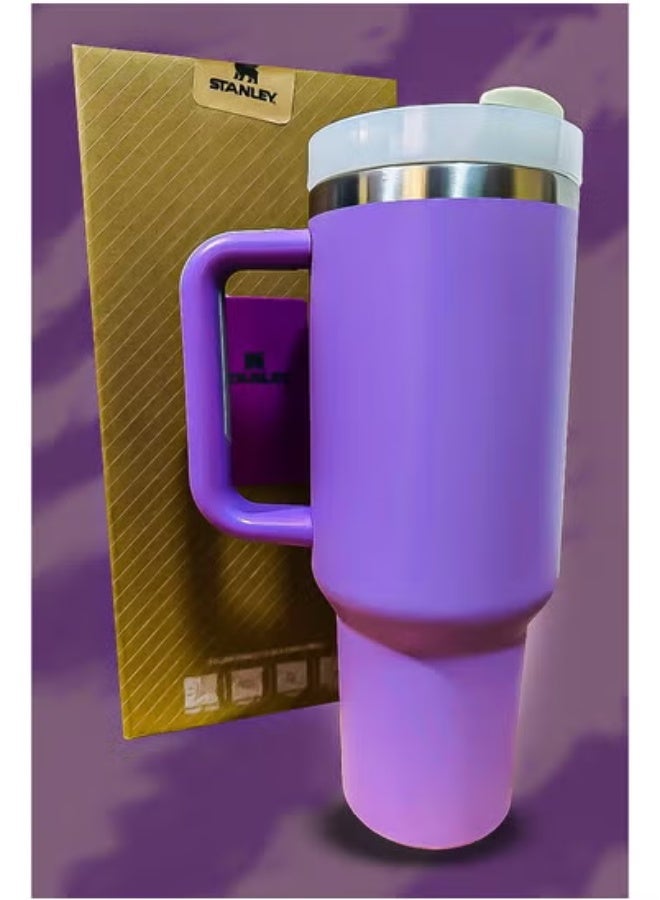 Stanley 40oz Tumbler Stainless Steel Travel Mug with Reusable Straw BPA-Free Eco-Friendly and Dishwasher Safe – Features Leakproof FlowState Lid, Double-Wall Insulation to Keep Beverages Hot for 16 Hours and Cold for 24 Hours – Slim Base Fits Most Car Cup Holders – Durable Ergonomic Handle for Work, Travel, Outdoor & Daily Use - Image 2