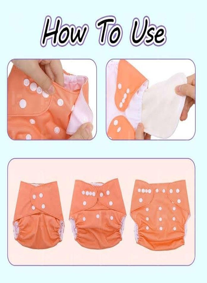 Softlia Reusable Cloth Diaper for Babies | Washable, Adjustable, Leak-Proof with Absorbent Insert (0-3 Years) (2) - Image 3