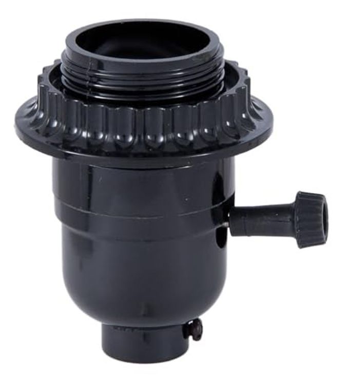 THREADED SHELL WITH RING PHENOLIC SOCKET EASY TO INSTALL REPLACEMENT LAMP SOCKET