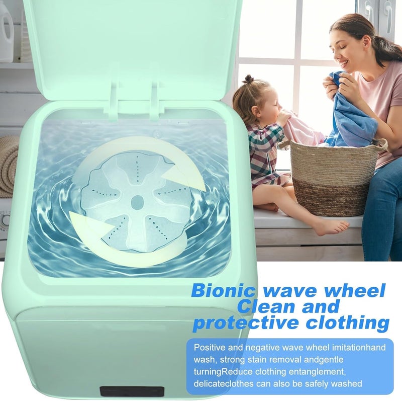 NIUB Portable Washing Machine, Mini 12L Compact Washer for Clothes, Underwear, and Socks One-Touch Operation with Digital Timer for Apartments, Dorms, Hotels, and Travel Use - Image 4