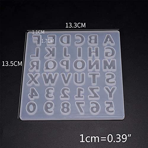 R H Lifestyle Resin Art Silicone Alphabet and Numbers Shape Moulds, Alphabet Resin Mould Epoxy Resin Art Kit with Mold Silicon Jewellery Moulds Resin Art Kit for Beginners (ALPHABET MOLD - 13 X 13 CM) - Image 2