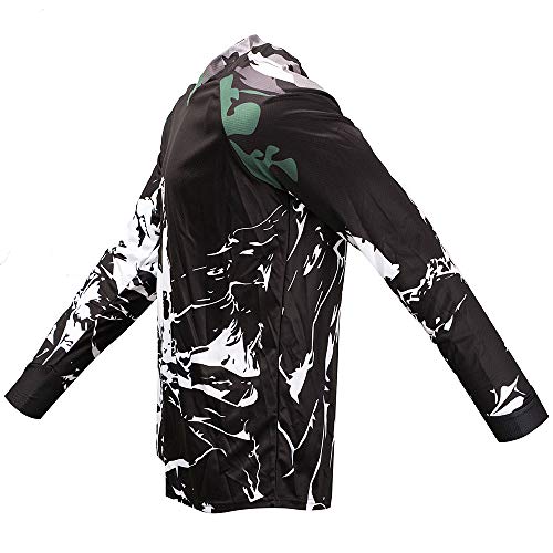 Weimostar Cycling Jersey Men Long Sleeve MTB T Shirt Mountain Bike Motorcycle Bicycle Clothes Black White Size L - Image 4