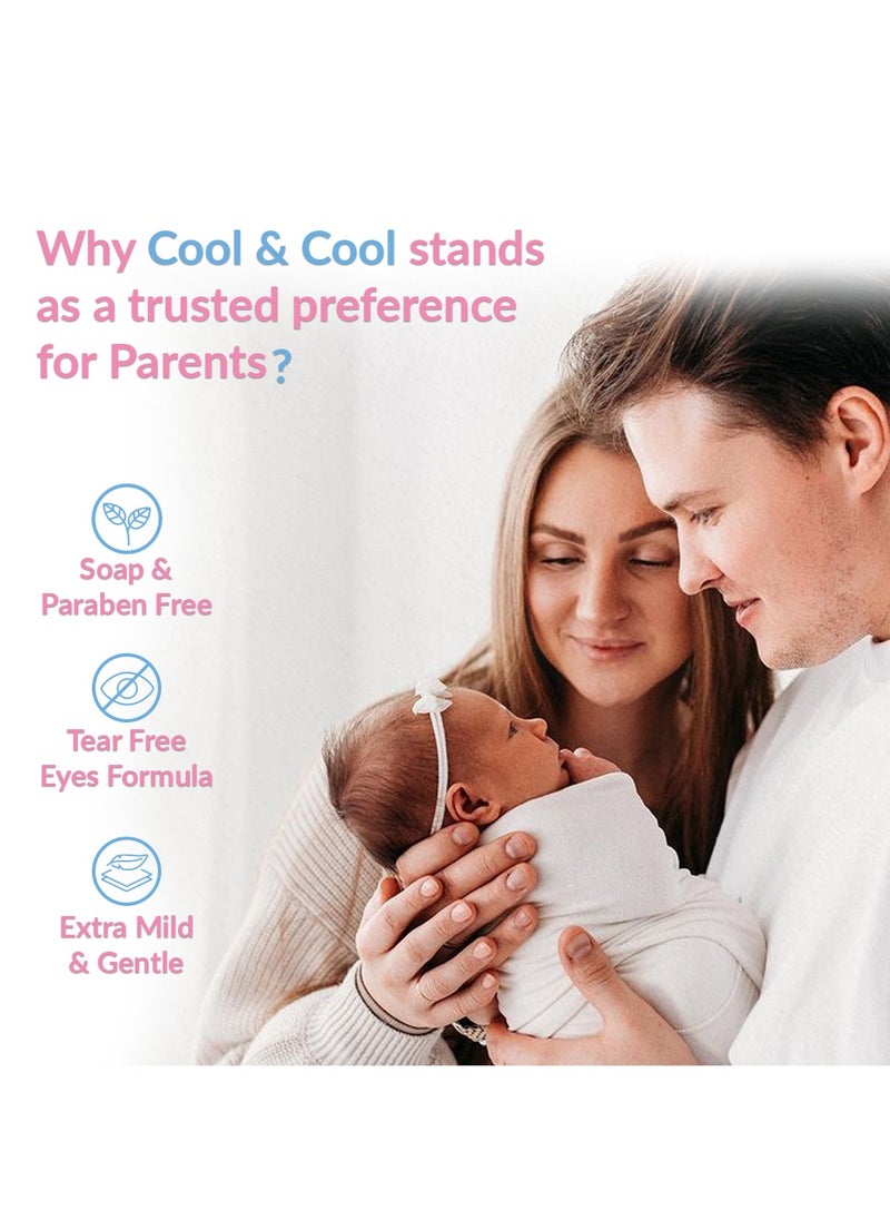 Cool & Cool Cool & Cool Baby Shampoo - 500Ml (Pack of 2) Tear Free,Alcohol Free,Paraben-Free,Dye Free,Chamomile & Vitamin-E With Extra Mild Formula-1Liter  - Image 4