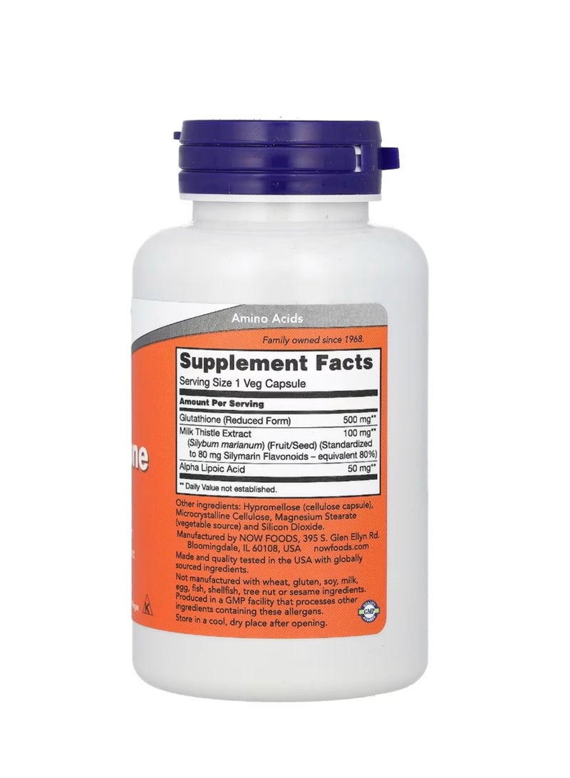 now Glutathione, 500 mg, 60 Veg Capsules - Image 2