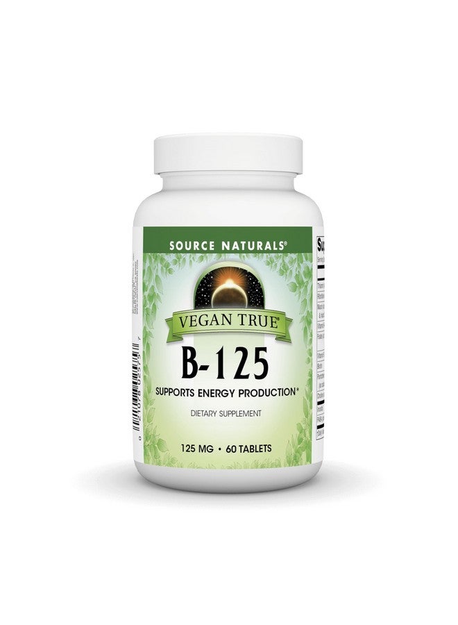 Source Naturals Vegan True B-125, Supports Energy Production*, 125 mg - 60 Tablets - Image 1
