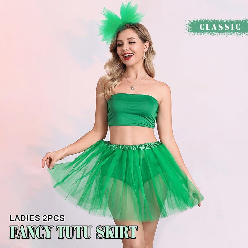 REETAN Christmas Tulle Tutu Skirt Ballet Layered Dance Skirt for Women - Image 3
