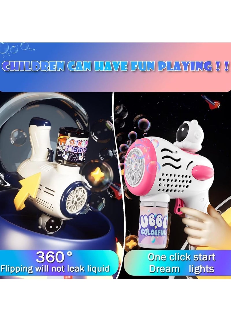 MAGIC VAULT 2pcs Bubble Guns for Kids | Automatic Bubble Maker Blaster with LED Lights | Leak-Proof Bubble Machine for Parties, Weddings, Outdoor Fun | Safe Durable Summer Gift for Boys & Girls  - Image 3