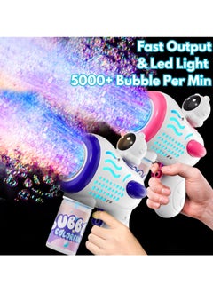 MAGIC VAULT 2pcs Bubble Guns for Kids | Automatic Bubble Maker Blaster with LED Lights | Leak-Proof Bubble Machine for Parties, Weddings, Outdoor Fun | Safe Durable Summer Gift for Boys & Girls  - Image 4