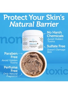 Era Organics Microdermabrasion Facial Scrub & Face Exfoliator - Spa Quality Exfoliating Face Mask With Manuka Honey & Walnut - Moisturizing Facial Exfoliant For Dry Skin, Blackheads & Wrinkles (4 Oz) 