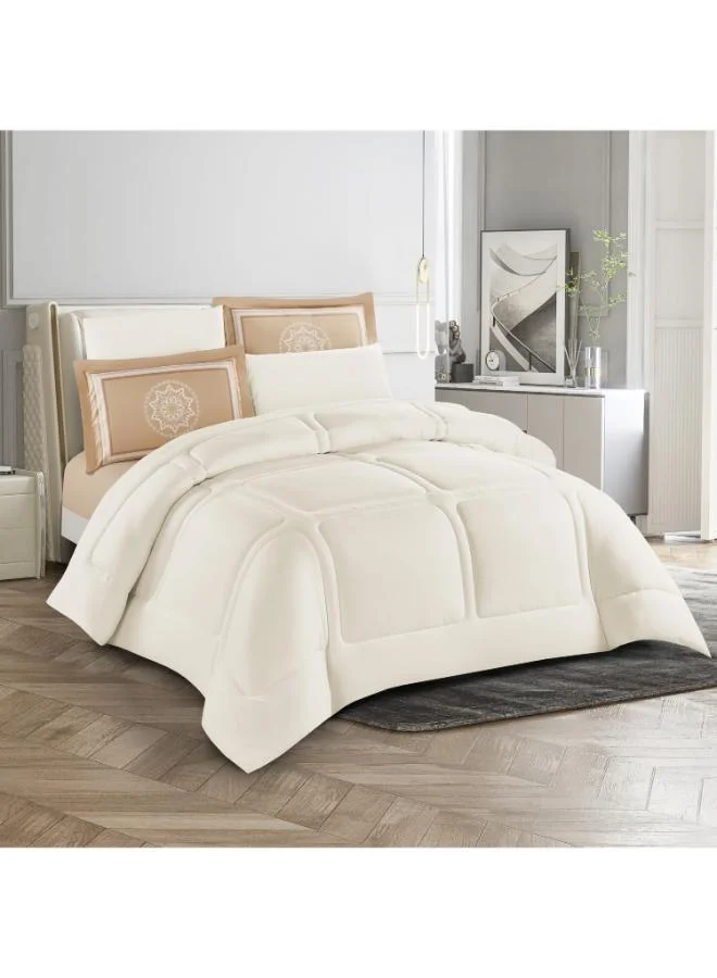 Unique Home Unique Home Sophia 6-Piece Quilted King Comforter Set - 240x260 cms