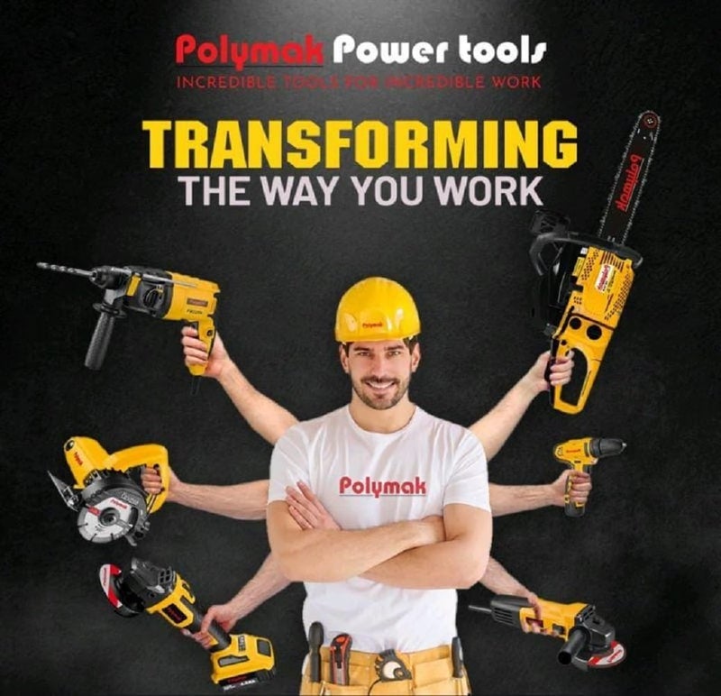 Polymak PM82EP500E Eco Star 82 mm Corded Electric Planer | 500 W Motor | 16000 RPM | Adjustable Depth Wood Planer Machine | 2.3 kg | Door & Floor Trimming, Surface Leveling | 6-Month Warranty | Yellow - Image 4