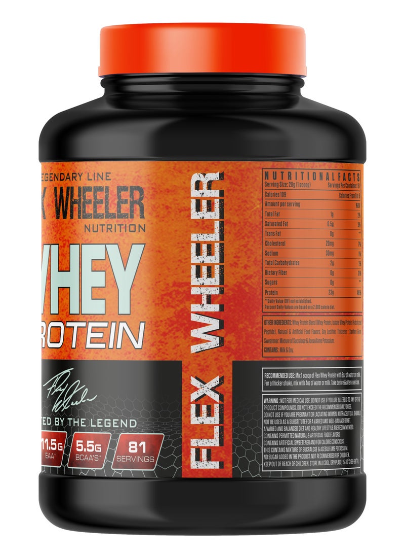 فليكس ويلرنيوتريشن  - بروتين مصل الحليب بنسبة 100% من Flex Wheeler - نكهة الفستق والفواكه المجففة، 2.27 كجم (81 حصة) - Image 1