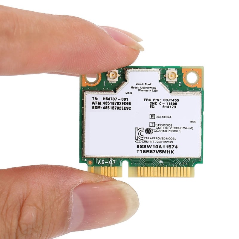 بطاقة واي فاي Mini PCI-E: سرعة 300 ميجابت في الثانية، جودة عالية، عمر خدمة طويل - بطاقة لاسلكية استبدال لجهاز Lenovo Y510P Y410P Y430P للعمل والمنزل والاستخدام في التنقل - Image 1