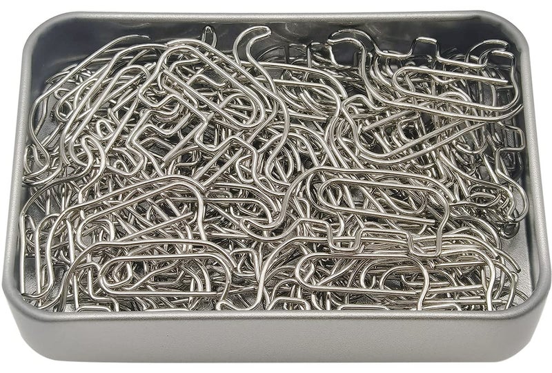 HiQin Cute Elephant Shaped Paper Clips Bookmarks, Funny Elephant Office Supplies Gifts for Women Men Coworkers Teachers, Silver 60 Pcs - Image 2