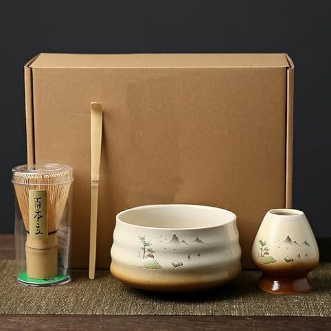 BAOLY Matcha Whisk Set4Pcs Japanese Matcha Bowl And Whisk SetTraditional Scoop Matcha Bowl Ceramic Whisk HolderPerfect Bamboo Matcha Kit To Prepare A Traditional Cup Of Japanese Matcha Tea - Image 2