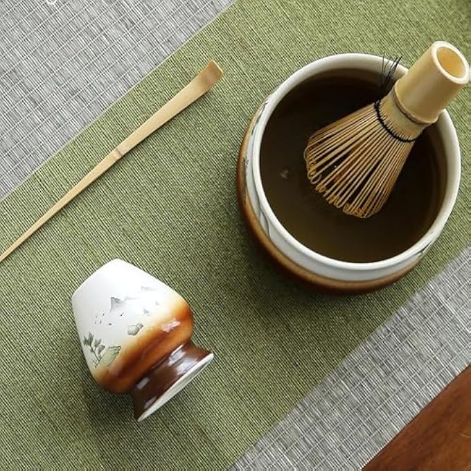 BAOLY Matcha Whisk Set4Pcs Japanese Matcha Bowl And Whisk SetTraditional Scoop Matcha Bowl Ceramic Whisk HolderPerfect Bamboo Matcha Kit To Prepare A Traditional Cup Of Japanese Matcha Tea - Image 5