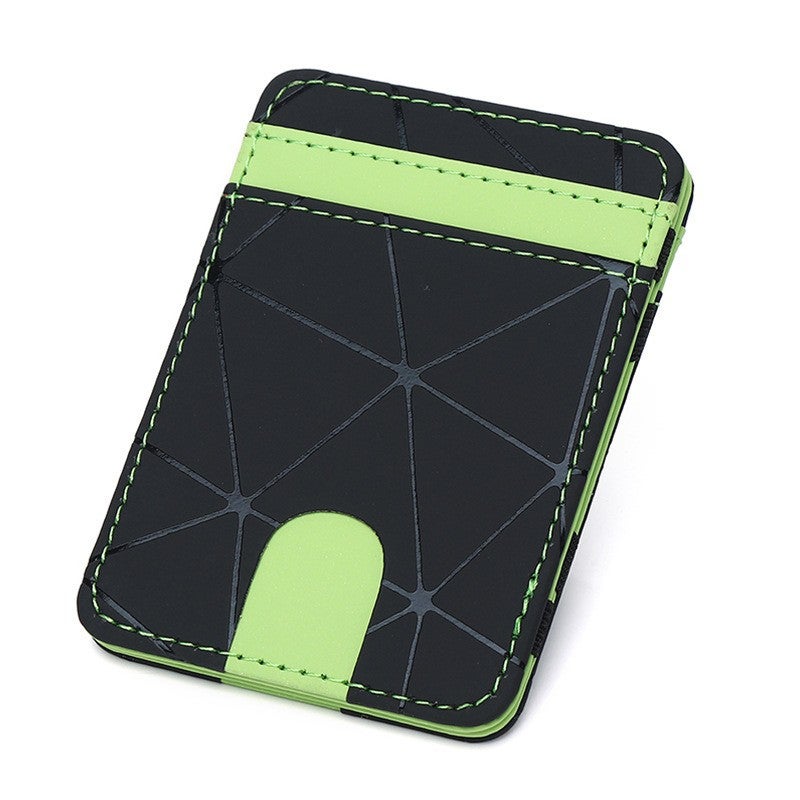 Korean Version of the New Diamond-Shaped Frosted Magic Wallet Card Holder Dollar Bill Clip Small Wallet for Men and Women Wholesale Access Card Holder - Image 4