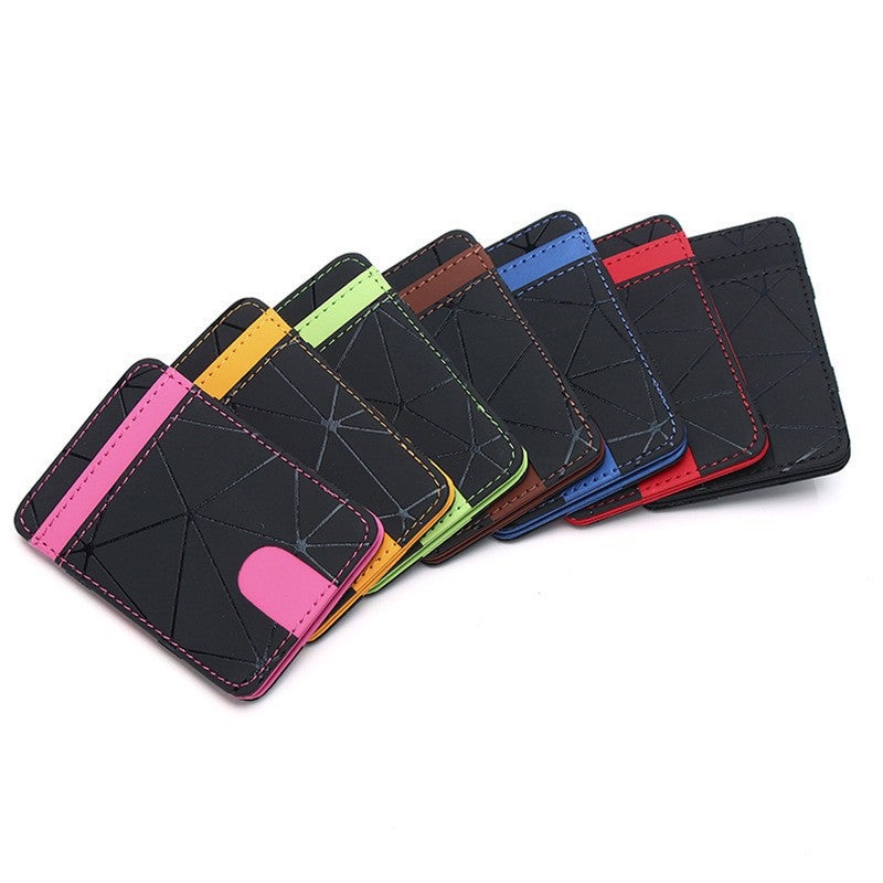 Korean Version of the New Diamond-Shaped Frosted Magic Wallet Card Holder Dollar Bill Clip Small Wallet for Men and Women Wholesale Access Card Holder - Image 2