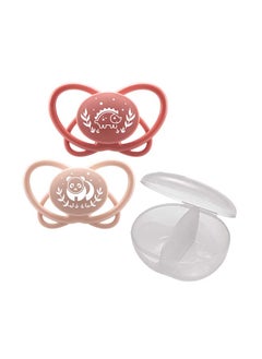 nip My Butterfly Soother With Sterilizer Box, Extra Flat Silicone Teat, Breastfeeding Friendly And Orthodontic, Pink, Size 2, Pack Of 2  - Image 2