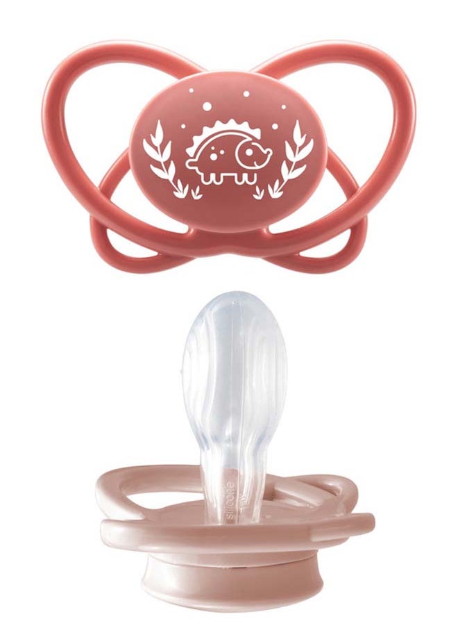 nip My Butterfly Soother With Sterilizer Box, Extra Flat Silicone Teat, Breastfeeding Friendly And Orthodontic, Pink, Size 2, Pack Of 2  - Image 4