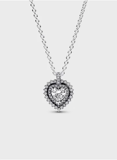 PANDORA Sparkling Heart Halo Pendant Necklace