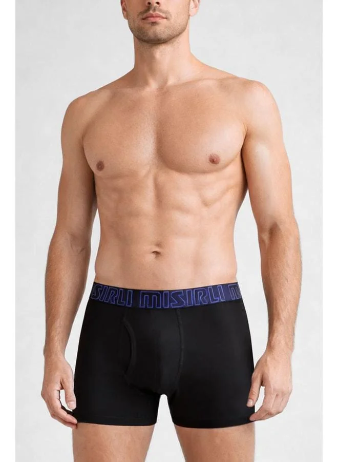 Aytuğ Corn Modal by TENCEL SPARTACUS Boxer Blue Elastic Black.