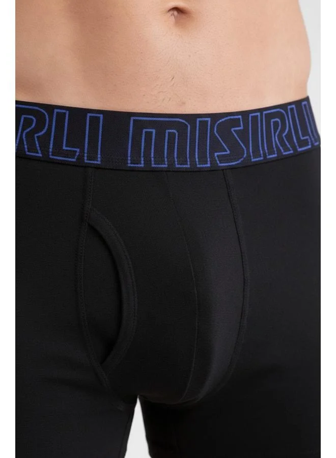 Aytuğ Corn Modal by TENCEL SPARTACUS Boxer Blue Elastic Black.
