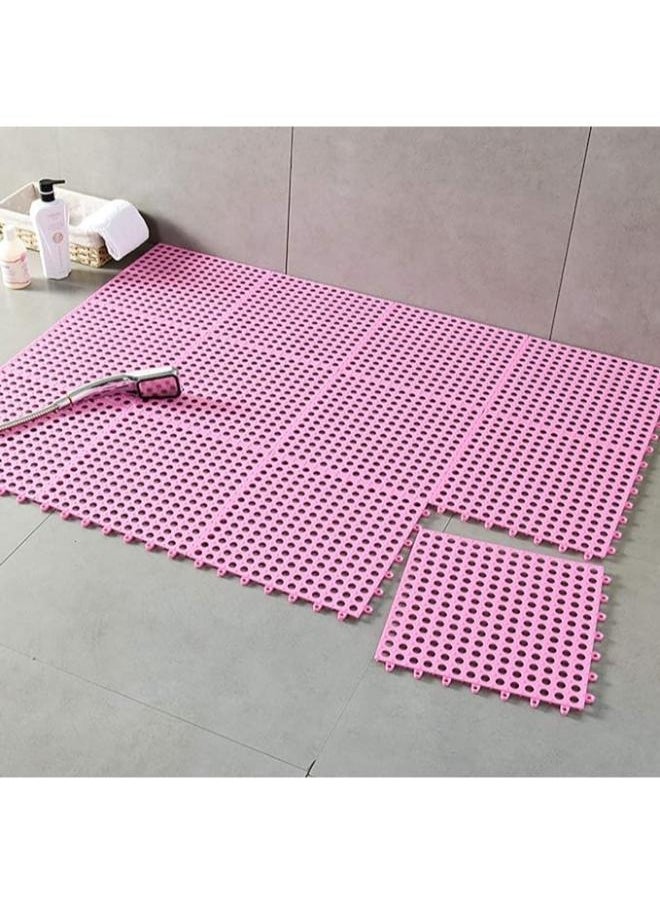 EasyLife - 12 Pieces Rubber Flooring Interlocking Soft PVC Non-Slip Tile Splicing Waterproof Mat - Image 1