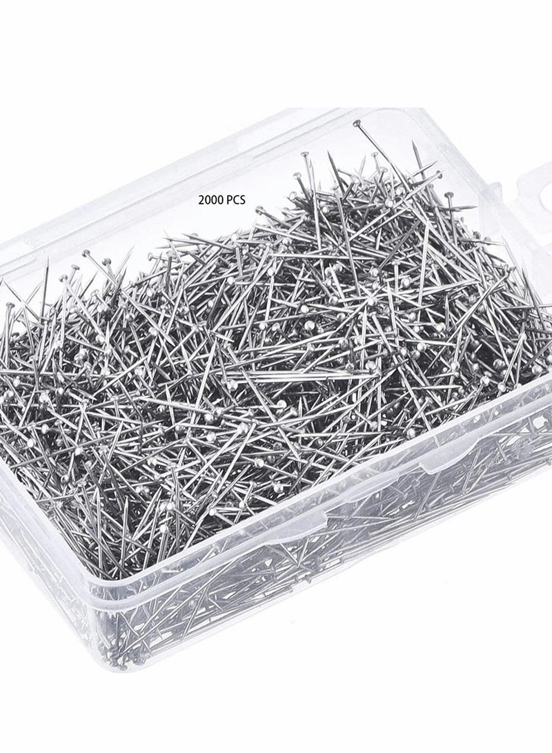 Zikra Straight Pins, Sewing pins, for Jewelry DIY Decoration, Crafts, Sewing Projects, Durable Stainless Steel Dressmaker Pins, Satin Pins for Jewelry Making 2000 Pieces (1 Inch) - Image 1